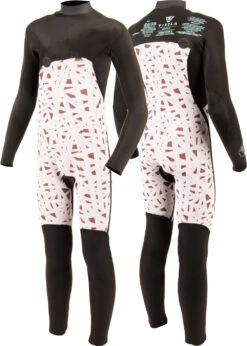 Vissla High Seas Boys Fire 3-2 Full Chest Zip Wetsuit -Vissla Shop BW32UHFC BLK 2