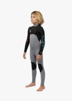 Vissla 7 Seas Boys 3-2 Bolt Full Chest Zip Wetsuit -Vissla Shop BW32W7FB GRY 8