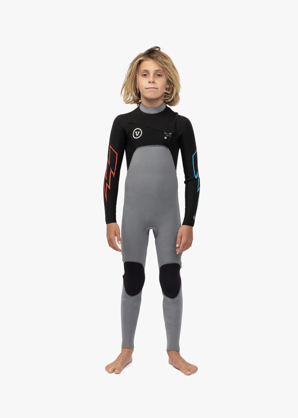 Vissla 7 Seas Boys 4-3 Bolt Full Chest Zip Wetsuit 3 Vissla 7 Seas Boys 4-3 Bolt Full Chest Zip Wetsuit