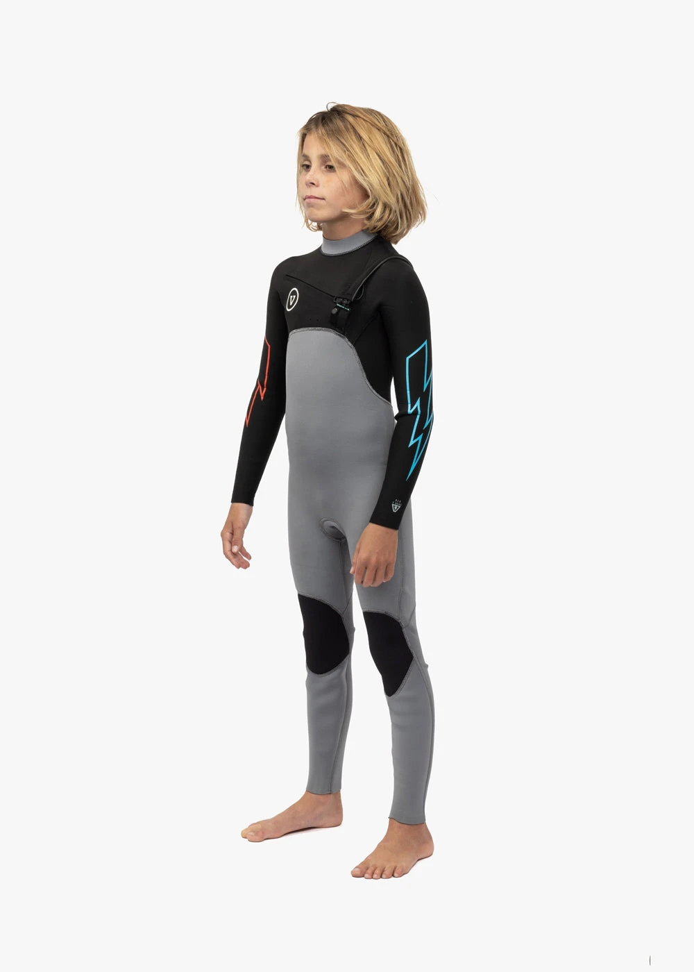 Vissla 7 Seas Boys 4-3 Bolt Full Chest Zip Wetsuit 5 Vissla 7 Seas Boys 4-3 Bolt Full Chest Zip Wetsuit - Image 3