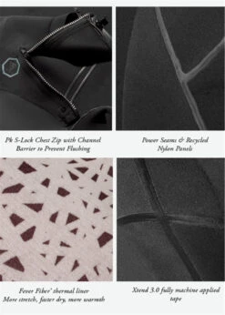 Vissla North Seas 3-2 Full Chest Zip Wetsuit -Vissla Shop MW32YNFC 3