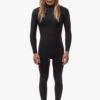 Vissla 7 Seas 4-3 Full Chest Zip Wetsuit - Black With Jade Logos -Vissla Shop MW43Y7FC BLK 1